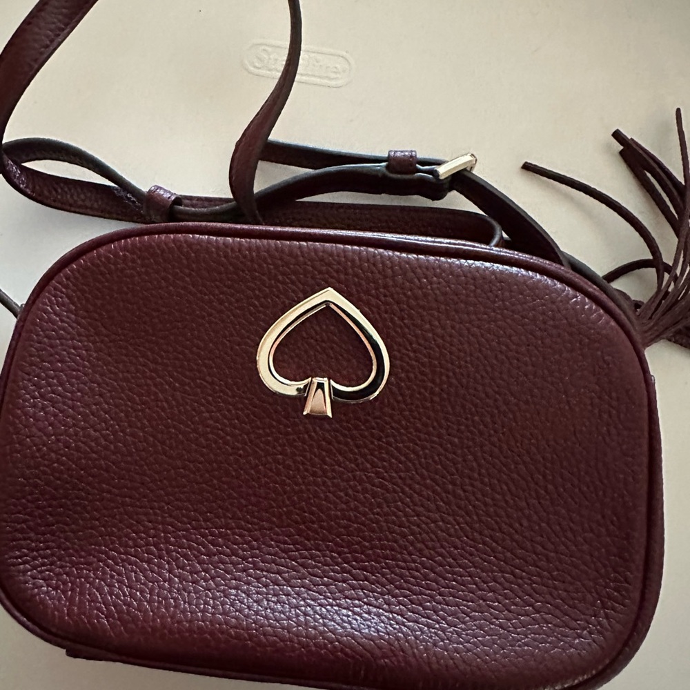 Kate spade wine color crossbody leather